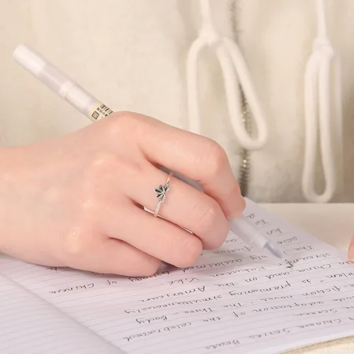 Vista 7 de Womens Lotus Flower Rings Simple Rings 925 Sterling Silver Rings Womens Stacking Rings Vintage Statement Rings Size 5-9
