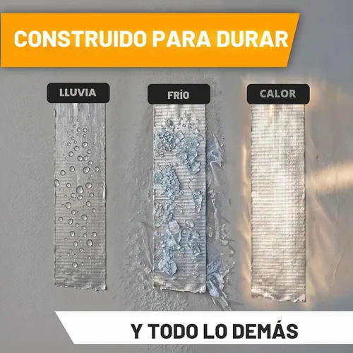 Vista 5 de Lockport Paquete de 5 cintas adhesivas resistentes al agua, cinta adhesiva plateada fuerte a granel para reparaciones interiores y exteriores