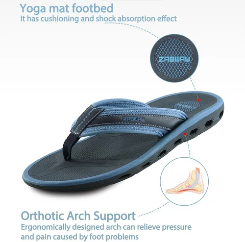 Vista 2 de Sandalias de playa para hombre sandalias de secado rápido con resistencia al agua y diseño ligero, con una plantilla moldeada por compresión