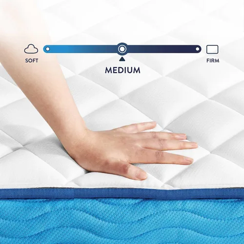 Vista 6 de Best Price Mattress Colchón híbrido de 10 pulgadas, superficie firme, espuma de soporte, resortes ensacados, espumas y telas certificadas como