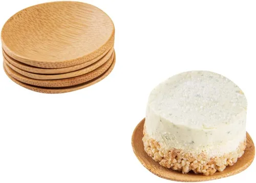 Vista 14 de Restaurantware -Vajilla de bambú desechable de 3 pulgadas, 100 platos rectangulares de bambú - Sangría redonda de primera calidad, platos de bambú