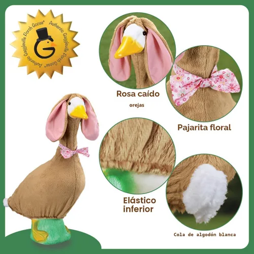 Vista 4 de Fox Valley Traders Gaggleville Easter Bunny Girl/Boy/Brown Outfit, Fits 23" H Large Porch Goose