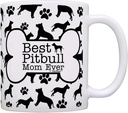 Vista 8 de ThisWear Best Pitbull Dad Ever Dogs - Taza de café de 11 oz (1 unidad)
