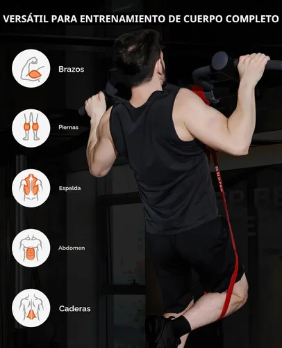 Vista 3 de SUNPOW Pull Up Assistance Bands, Set of 5 Heavy Duty Resistance Bands for Men & Women, Natural Latex Exercise Bands for Pull-Up Progression, Home