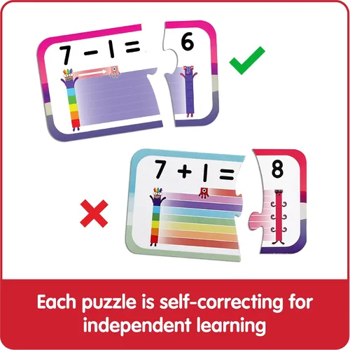 Vista 4 de hand2mind Numberblocks - Juego de rompecabezas para sumar y restar, juegos de suma y resta, rompecabezas de números, juegos de matemáticas