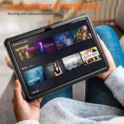Vista 8 de DJ&RPPQ - Funda para tablet Amazon Fire Max 11 (13ª generación, versión 2023), carcasa trasera resistente con soporte de visualización manos libres