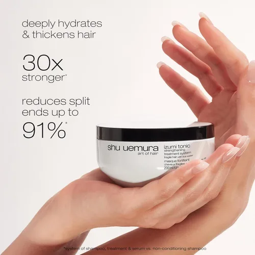 Vista 3 de Shu Uemura art of hair Izumi Tonic - Mascarilla para el cabello con agua de arroz fortalecedora y espesante, nutre y repara las hebras dañadas