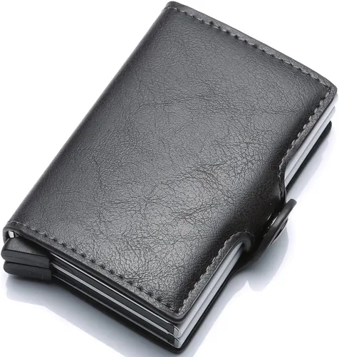 Vista 14 de Cartera de bloqueo RFID ultrafina para tarjetas de crédito con tarjetero seguro, 1468-2, Minimalista