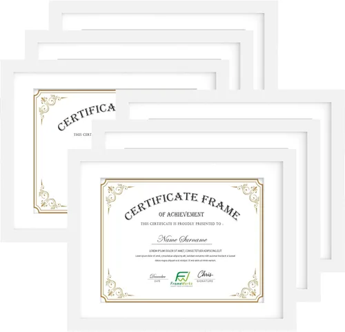 Vista 12 de FrameWorks - Paquete de 2 - Marcos clásicos de madera para documentos y diplomas de 8.5 x 11 pulgadas con vidrio templado - Negro