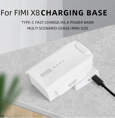 Vista 2 de Estación de carga inteligente rápida para batería FIMI X8 SE 201820202022 V2, carga bidireccional Butler tipo C cargador rápido y descargador