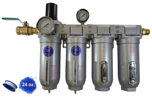 Vista 3 de THB 4 etapas de alto flujo serie 90 industrial ultra limpio filtro de aire comprimido combinación de secadora (1 pulgada NPT, 11 oz, drenaje manual)