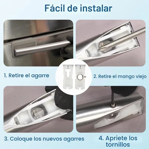 Vista 5 de DA61-07540A Versión mejorada para mango de refrigerador y congelador Samsung Kit de reemplazo para mango de puerta de congelador Samsung