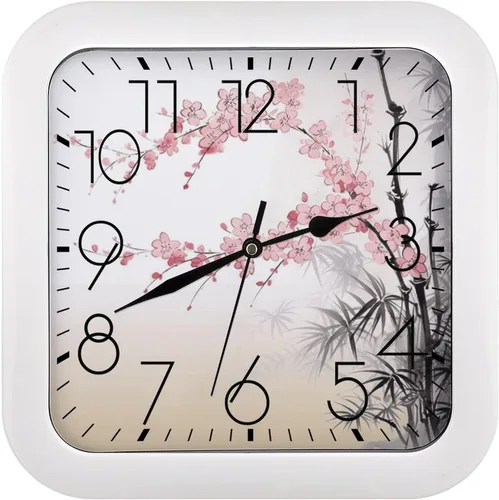 Vista 28 de 10" Square Modern Wall Clock,Different Heart Patterns Print Kitchen Clocks Wall Battery Operated,Silent Non Ticking Unique Funny Cute Wall Clock for