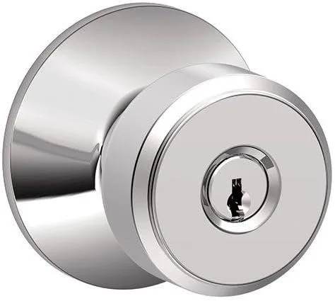 Vista 5 de SCHLAGE Pomo de bloqueo sin giro, latón antiguo (F170 ORB 609) (paquete de 2)