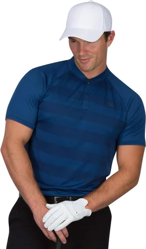 Vista 2 de Three Sixty Six Polo de golf sin cuello para hombre, ligero, absorbe la humedad y tela elástica