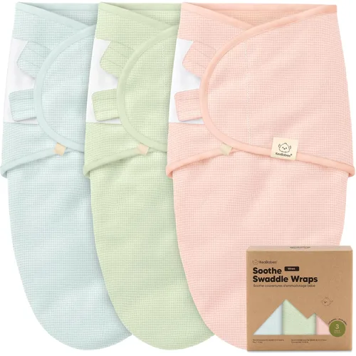 Vista 15 de Paquete de 3 pañales orgánicos para recién nacidos, sacos de dormir para recién nacidos, pañales para bebés de 0 a 3 meses, manta para recién