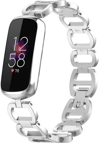 Vista 7 de Compatible con Fitbit Luxe Band ajustable de acero inoxidable Parker Link pulseras de repuesto elegantes correas elegantes para accesorios de lujo