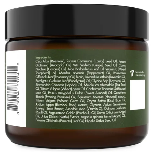 Vista 8 de Sunny Isle Pomada de menta y romero para cabello y raíces fuertes, 5 onzas