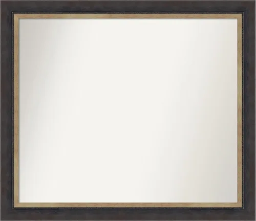 Vista 411 de Amanti Art Espejo personalizado, espejo de baño negro Astor, espejo de pared o espejo de tocador de baño sobre el fregadero (25 x 25 pulgadas)