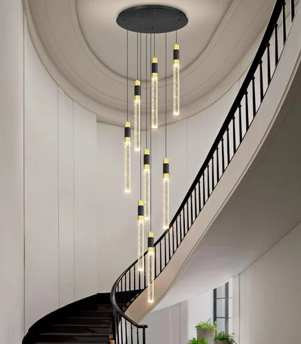 Vista 13 de Iluminación colgante moderna de 3 luces LED de cristal para isla de cocina, luz colgante regulable con control remoto 3000K-6000K para comedor sobre
