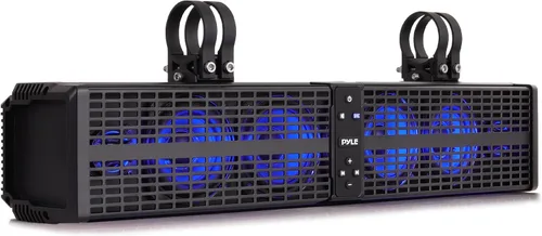 Vista 10 de Pyle Barra de sonido ATV/UTV de 11 pulgadas, altavoces Bluetooth UTV impermeables con amplificador de clase D integrado, sistema de altavoces de 2