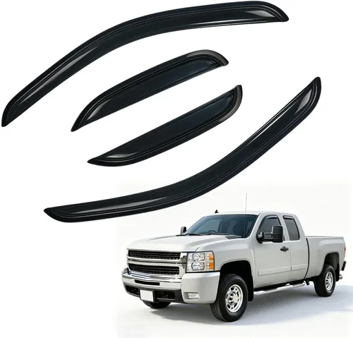 Vista 41 de Protectores de lluvia en canal compatibles con Isuzu D-Max 2004-2010 Double/EXT CAB; 2004-2012 Chevrolet/GMC Colorado/Canyon Crew Cab solamente