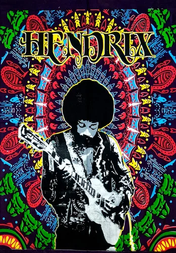 Vista 8 de ICC - Póster de guitarra Jimi Hendrix para colgar en la pared, tapices Trippy de 30 x 40 pulgadas, tapiz musical de leyenda del rock Jimmy