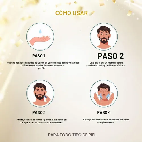 Vista 8 de Nishman Gel de Afeitar Activo Fresco 8 GOLD ONE