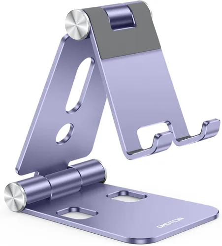 Vista 11 de OMOTON Soporte plegable para teléfono celular, C4 soporte de teléfono de aluminio portátil, base de acoplamiento ajustable para teléfono compatible