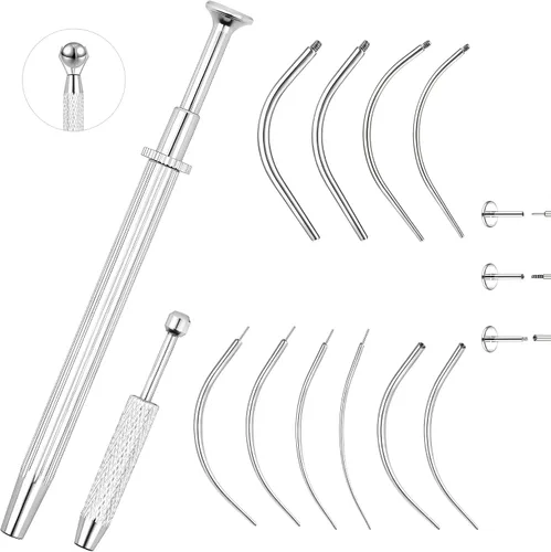 Vista 7 de Herramienta Agarradora de Bola Cónica de Perforación 14G, 16G, 18G, 20G para Cambiar Joyas de Perforación sin Rosca, Pasador de Inserción