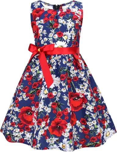 Vista 245 de Vestido de verano para niña, de algodón, con diseño floral