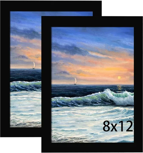Vista 38 de LUCKYLIFE Marco de fotos de 8x10 pulgadas negro para montaje en pared o exhibición en mesa, paquete de 2