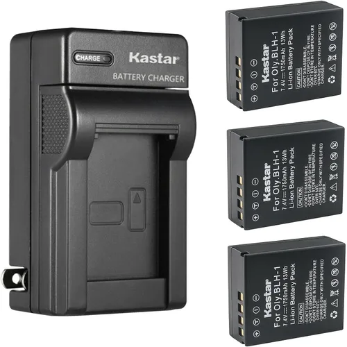 Vista 6 de Kastar Cargador de batería de pared de CA totalmente decodificado para Olympus BLH-1, BLH-01, PS-BLH1, BLH1, cargador BCH-1, Olympus OM-D EM1 Mark