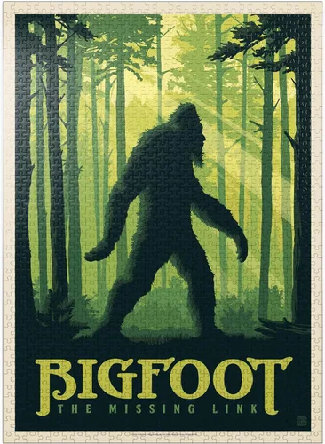 Vista 9 de MyPuzzle Bigfoot: The Missing Link, póster vintage, rompecabezas de 100 piezas para adultos