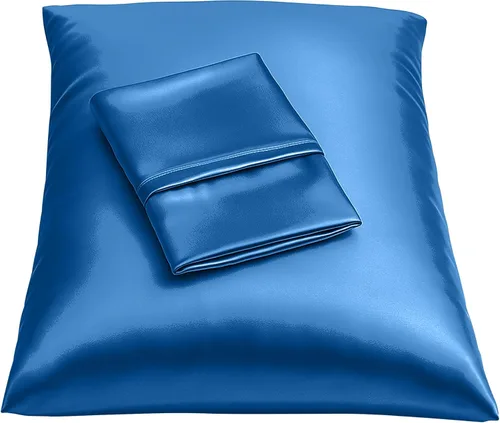 Vista 22 de ShopBedding - Lujosa funda de almohada de satén para el cabello, 2 unidades, satinada, estándar, con cremallera, estampado de cebra marrón