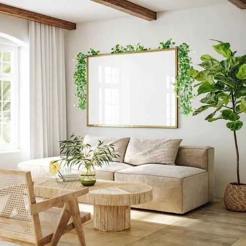 Vista 5 de RECUTMS - Guirnalda de plantas colgantes artificiales, 3 paquetes de White1