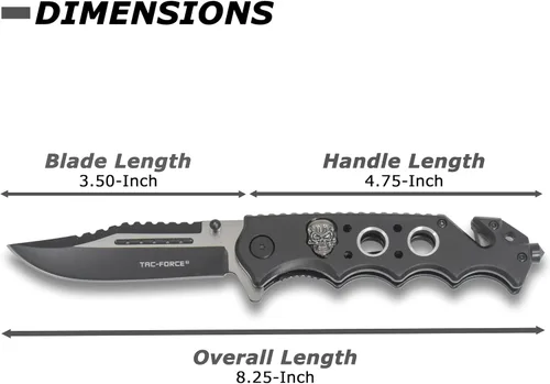 Vista 8 de Tac Force TF-809 Series Primavera Assist – Cuchillo plegable, hoja de Two-Tone, 4.5-inch cerrado