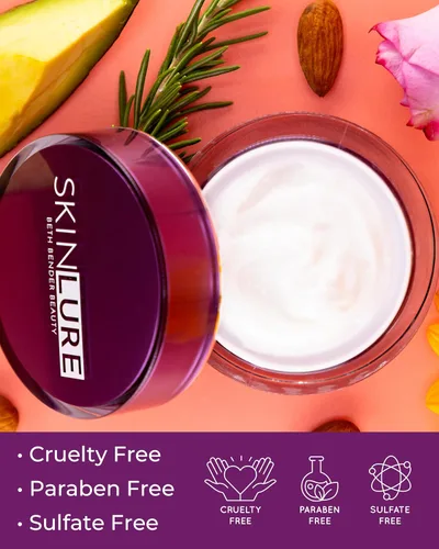 Vista 6 de Beth Bender Beauty SKINLURE Hydrate + Revive - Hidratante facial con vitamina C - Crema facial antienvejecimiento para pieles secas y sensibles, 1.7