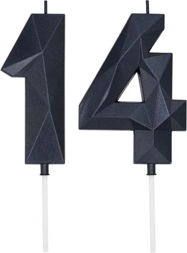 Vista 28 de DERVENTA Vela Grande de Cumpleaños Número 3D Verde Luminoso de 3.7 Pulgadas Celebración de Fiesta Aniversario Decoración Adorno para Pastel 1 Pieza