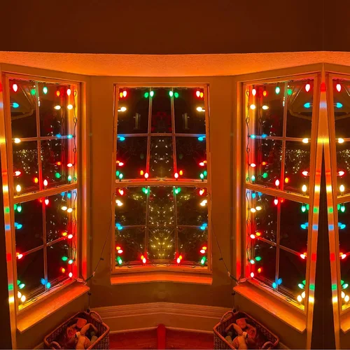 Vista 6 de C7 Luces de Navidad para Exteriores 25 Pies Luces de Cadena LED de Navidad con 27 Bombillas LED Multicolor (2 de Repuesto), Luces de Cadena