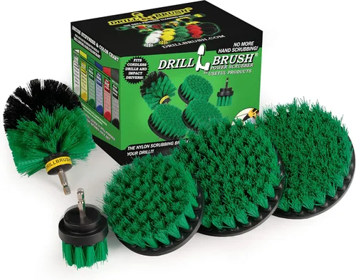 Vista 11 de Accesorios para barbacoa - Cepillo para parrilla - Herramientas para parrilla - Kit de fijación de cepillo de taladro ultra rígido - Raspador