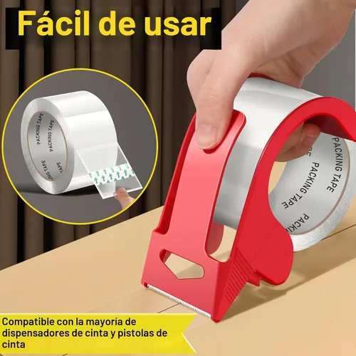 Vista 6 de Cinta de embalaje transparente, repuestos de cinta de embalaje resistente, 2 pulgadas x 65 yardas, cinta de envío de cinta de correo para envío