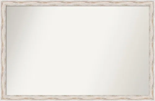 Vista 186 de Amanti Art Espejo personalizado, espejo de baño estrecho Alexandria White Wash, espejo de pared o espejo de tocador de baño sobre el fregadero