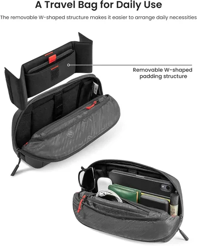 Vista 5 de tomtoc Sling Shoulder Travel Bag for Nintendo SwitchSwitch OLED Removable W-shaped Structure Protective Carrying Pouch with 20 Game Cartridges Fit