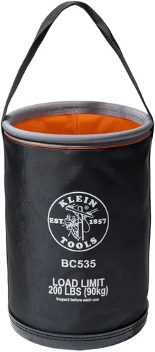 Vista 8 de Klein Tools 5109SLR Bolsa para herramientas de lona, bolsa de herramientas multiusos con fondo de plástico con orificios de drenaje, con capacidad