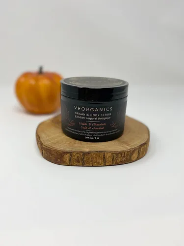 Vista 8 de Exfoliante corporal orgánico de café y chocolate por VeOrganics - Exfoliante hidratante, tensante y desintoxicante prémium