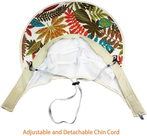 Vista 3 de HINDAWI - Sombreros de sol para mujer, ala ancha, protección UV, visera para playa de verano