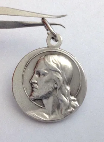 Vista 3 de Medalla Cristo Redentor - Medallas de los Santos Patronos - Hecho en Italia, Latón