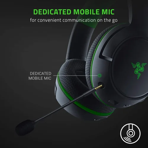 Vista 4 de Wireless Xbox Gaming Headset Razer Kaira Pro with Titanium Drivers & Supercardioid Mic - Black