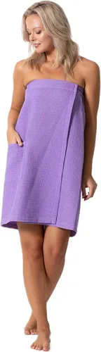 Vista 27 de Robe Direct Quick Dry, Lightweight Waffle Spa/Bath Wrap with Adjustable Closure & Elastic Top